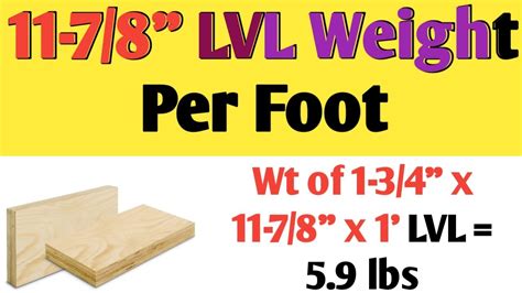 lvl weight per foot.